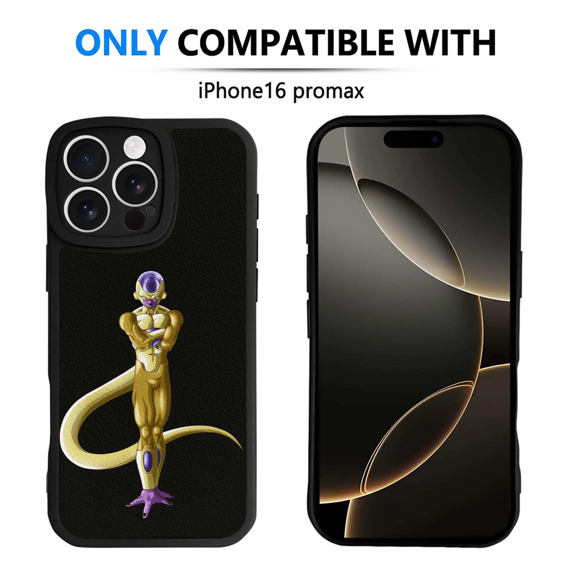 （画像用） ドラゴンボール フリーザ DRAGON BALL Frieza 【iPhone 16シリーズ対応】シリコンスマホケース（レザー調） 材質：シリコン